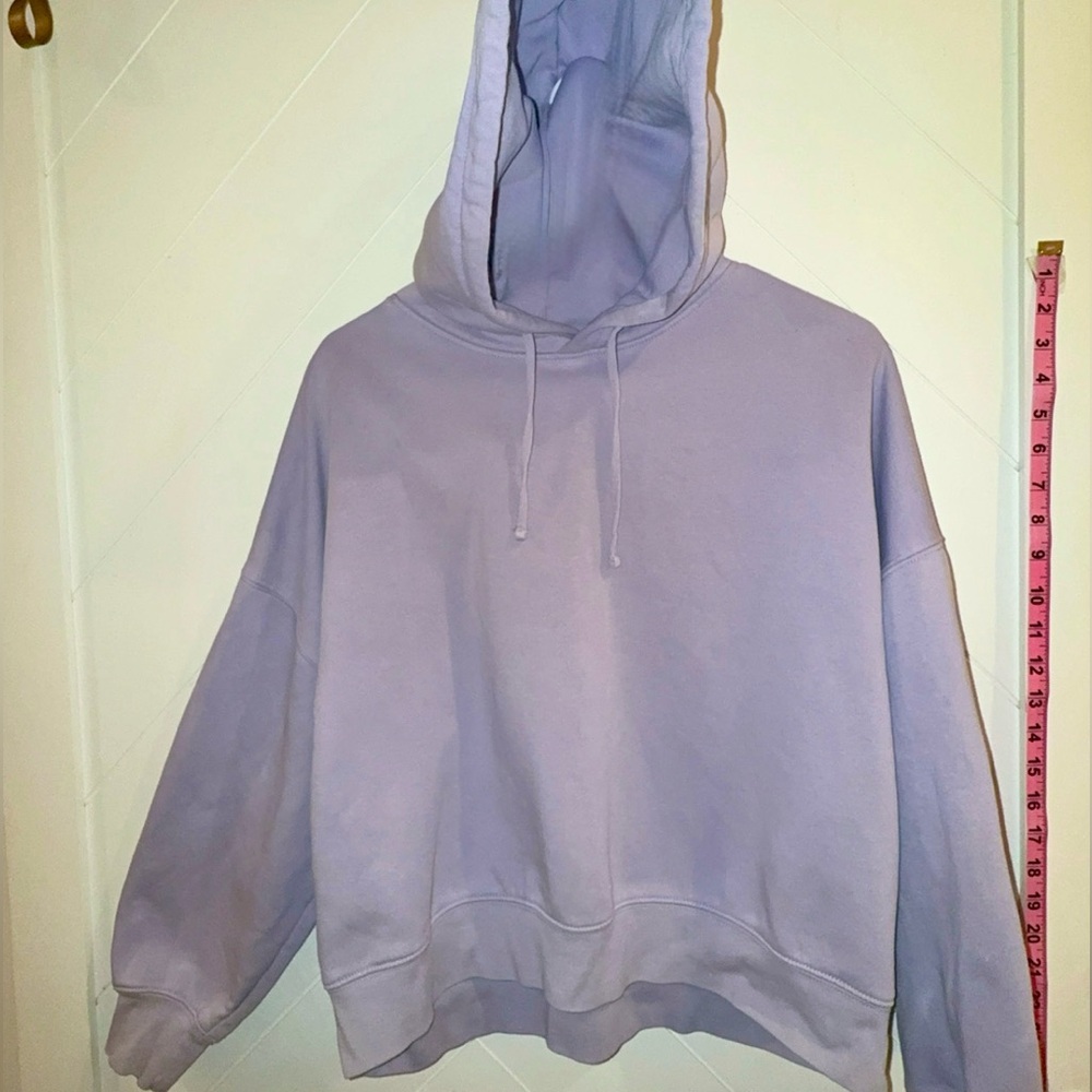 Stanley Stella Nora crop lavender Pullover Hoodie Medium cropped organic premium
